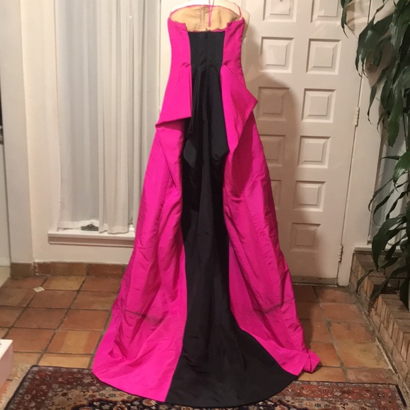 Oscar de la renta hot pink gown size 2 - Picture 4 of 16